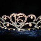 $17.99_New with tag-Rhinestone Crystal & Pearl Sweet 16 Tiara, Crown, Headband