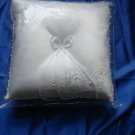 New - PEARL + RIBBON BRIDAL WEDDING RING BEARER PILLOW White color