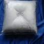 New - PEARL + RIBBON BRIDAL WEDDING RING BEARER PILLOW White color