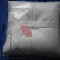 New - PEARL + RIBBON BRIDAL WEDDING RING BEARER PILLOW White color