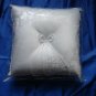 New - PEARL + RIBBON BRIDAL WEDDING RING BEARER PILLOW White color