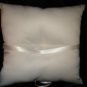 New - PEARL+Crystal + RIBBON BRIDAL WEDDING RING BEARER PILLOW Ivory color