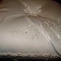 $14.99_New - PEARL + RIBBON BRIDAL WEDDING RING BEARER PILLOW -White color