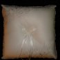 $14.99_New - PEARL + RIBBON BRIDAL WEDDING RING BEARER PILLOW -White color