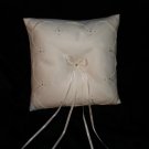 New - PEARL + RIBBON BRIDAL WEDDING RING BEARER PILLOW 1