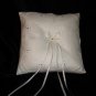New - PEARL + RIBBON BRIDAL WEDDING RING BEARER PILLOW 1