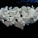 $19.99 Bridal Wedding Veil Prom Pageant Pearl&cristals Loop-Full Round Tiara,Crown Headband #H17947