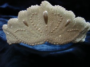 $20 Bridal Wedding Veil Prom Pageant Pearl&cristals Loop-Round Tiara,Crown Headband
