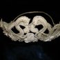 $20 Bridal Wedding Veil Prom Pageant Pearl & cristals Loop- Round Tiara, Crown Headband