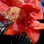 $9.99 Bridal Wedding Veil Prom Pageant Pearl&Red Satin Head Piece tiara,Crown Headband