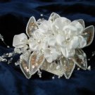 $12.99 Bridal Wedding Veil Prom Pageant  Pearl,Crystal Satin flowers Head Piece tiara,Crown Headband