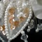 $12.99 Bridal Wedding Veil Prom Pageant Pearl,Crystal Satin flowers Head Piece tiara,Crown Headband