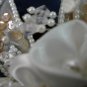 $12.99 Bridal Wedding Veil Prom Pageant Pearl,Crystal Satin flowers Head Piece tiara,Crown Headband