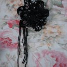 $15.99 Evening Veil Prom Pageant  Black,Pearls&Crystal Head Piece tiara,Crown Headband