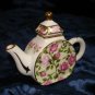 $9.99 New-decorative miniature floral tea pot -4.5"X3.5"X1.5"