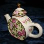 $9.99 New-decorative miniature floral tea pot -4.5"X3.5"X1.5"