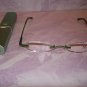 $9.99 New- Slim Reading green color frame Glasses +2.75  in Sturdy  metalic green Case