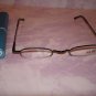 $9.99 New- Slim Reading Glasses +3.00 Black fram no lower rim in Sturdy Case