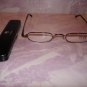 $9.99 New- Slim Reading Glasses black color metal frame +3.25  in Sturdy  Pen Shape Case