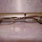 $9.99 New-Slim Reading Glasses +3.00 silver frame no lower rim in Sturdy  metalic Case
