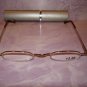 $9.99 New-Slim Reading Glasses +3.00 silver frame no lower rim in Sturdy  metalic Case