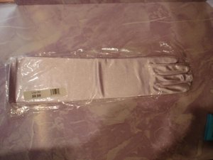 $10.99 New-Wedding Bridal Prom Satin ice pink - GL8-(ONE) Size Long GLOVES-