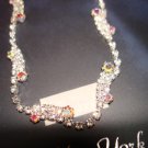 $19.99 Bridal Set of Earringa & Neckless white gold tone & Crystal