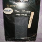$3.99 free ship1pair X WIDE Queen ULTRA SHEER1X/2X Sandalfoot Panty&Toe 180-215 Lbs Pantyhose Black
