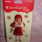 6 piece- American Girl Crafts Snow Dress doll 3D Bubble Stickers