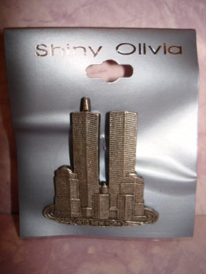 $14.99  2 New-WTC_Twin Towers World Trade Center New York Pin Brochet in Silver color 9/11