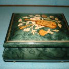 free ship New-$99.99 Fine Inlaid Wood, Music Box jewelery box  Hand Crafted In Sorrento Italy Green