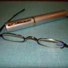 $9.99 New- Slim Reading Glasses black & silver color frame +3.00 in Sturdy silver Case