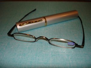$9.99 New- Slim Reading Glasses black & silver color frame +3.00 in Sturdy silver Case