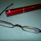$9.99 New- Slim Reading Glasses bonz color frame +2.50 in Sturdy red Case