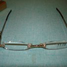 $9.99 New-Slim Reading Glasses golden frame no upper/lower rim+1.75  in Sturdy Case