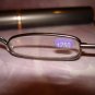 $12 New- Slim Reading Glasses antique silver frame +2.50 & Sturdy gray Case