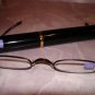 $12  ship-New- Slim Reading Glasses black color frame +2.75 & Sturdy black Case