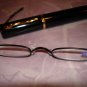 $12 ship-New- Slim Reading Glasses black color frame +3.50 & Sturdy black Case