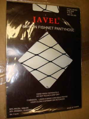 $2.99 New&sealed-1pair one size fit all -Black Fishnet Pantyhose-XXL