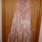 Jessica McClintock Prom Ball Gown Sweetheart full Length Floral tulle Pink SZ 14