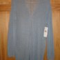 JONES NEW YORK long Tunic,Light Bluish Gray long sweather shiny bead Rayon XL
