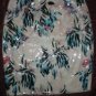 New & Tag_H&M Tropical FLORAL SEQUIN, PENCIL SKIRT US 8/ EUR 38 White green pink