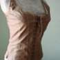 NWT-Size M/L -Renaissance Goth Fitted Corset Bodice,Tank top- dark beige(coffee)