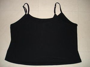 NWT-Black, Women Plus Size Bodice,Tank Top, 4X (26-28) with adjustable straps