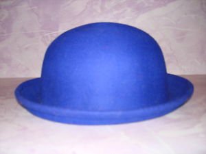 New&tag-H&M Brand Roll up Rim Women's Fedora wool Hat,Royal Blue (Navy Blue) M/L