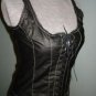 NWT-M & L,-Renaissance Goth Fitted Corset Bodice, Tank top-black/ dark charcoal