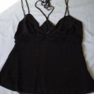 Evening,Plus-1X,2X&3X,Black/Pink / Brown HalterTank Top