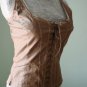 NWT-Size M -Renaissance Goth Fitted Corset Bodice,Tank top- dark beige(coffee)