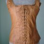 NWT-Size M -Renaissance Goth Fitted Corset Bodice,Tank top- dark beige(coffee)