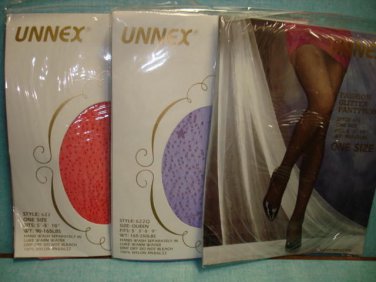 New-1pair-Red One Size (Regular) Fashion Glitter Pantyhose UNNEX